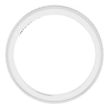 14K White Gold 2.5 mm Milgrain Edge Sculptural Flat Band Size 7