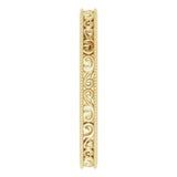 14K Yellow Gold 2.5 mm Milgrain Edge Sculptural Flat Band Size 7