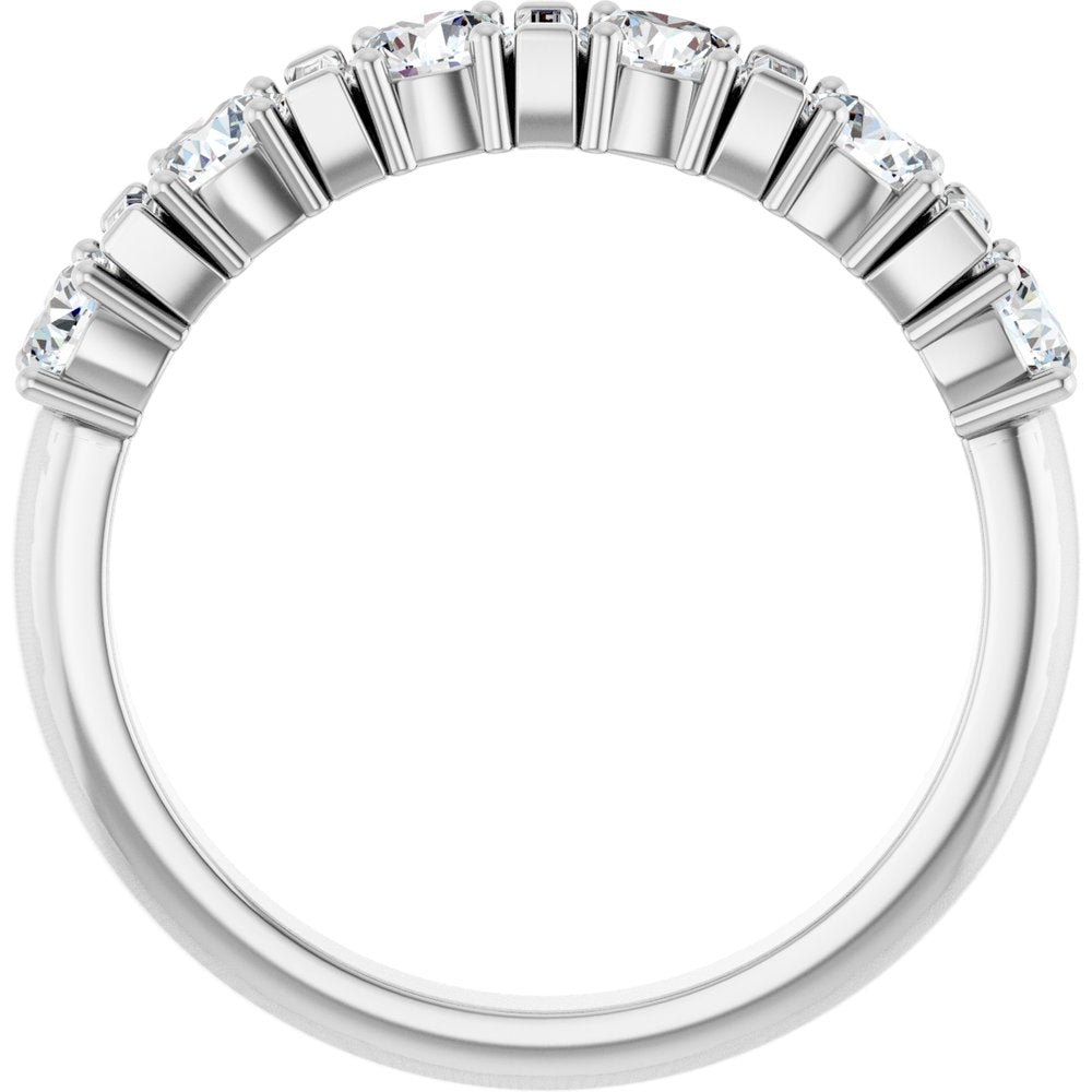 14K White 1/2 CTW Natural Diamond Anniversary Band