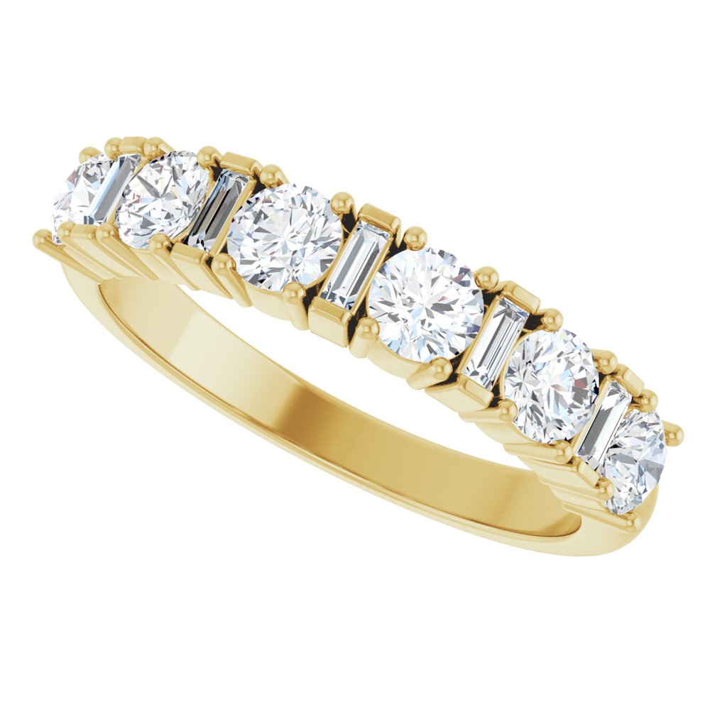 14K Yellow 1 CTW Natural Diamond Anniversary Band