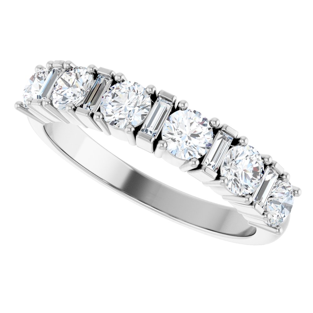 14K White 1/2 CTW Natural Diamond Anniversary Band