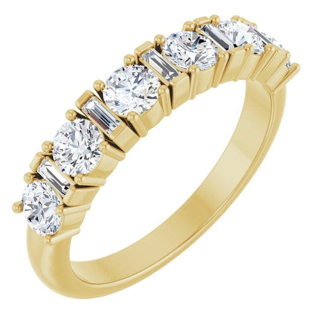 14K Yellow 1 CTW Natural Diamond Anniversary Band