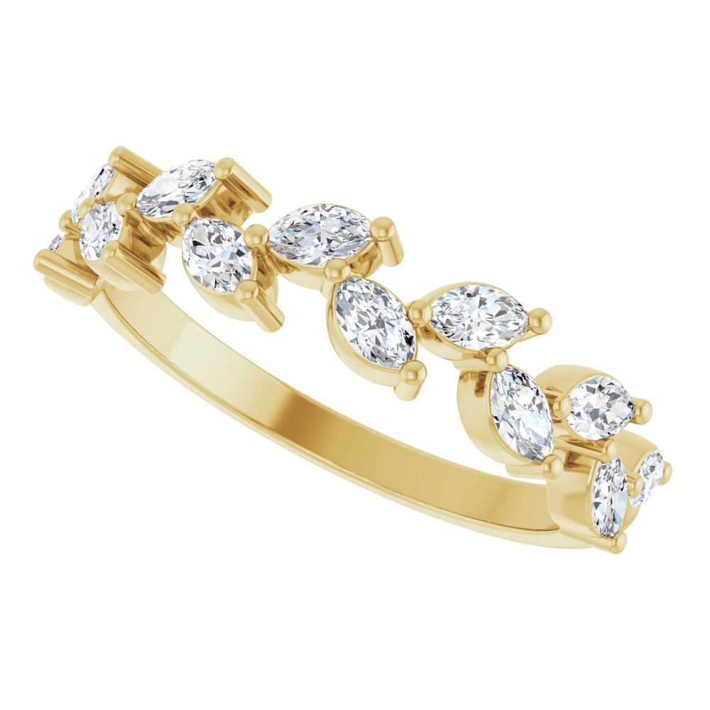 14K Yellow 5/8 CTW Natural Diamond Anniversary Band