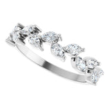 14K White 5/8 CTW Natural Diamond Anniversary Band