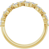 14K Yellow 5/8 CTW Natural Diamond Anniversary Band