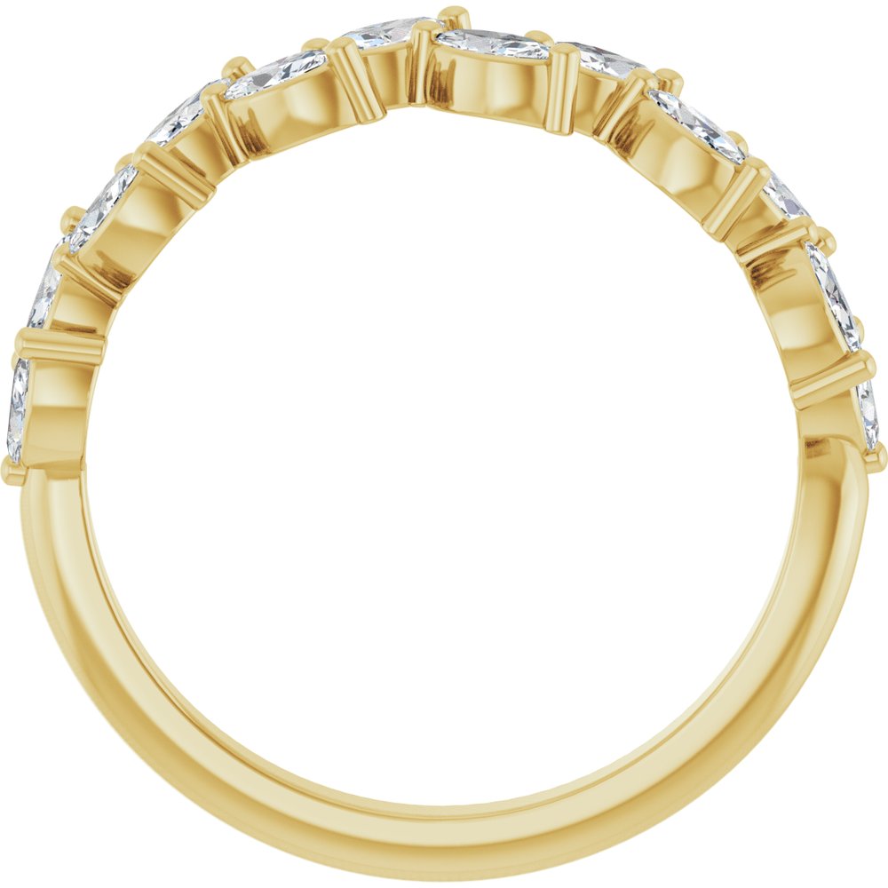 14K Yellow 5/8 CTW Natural Diamond Anniversary Band