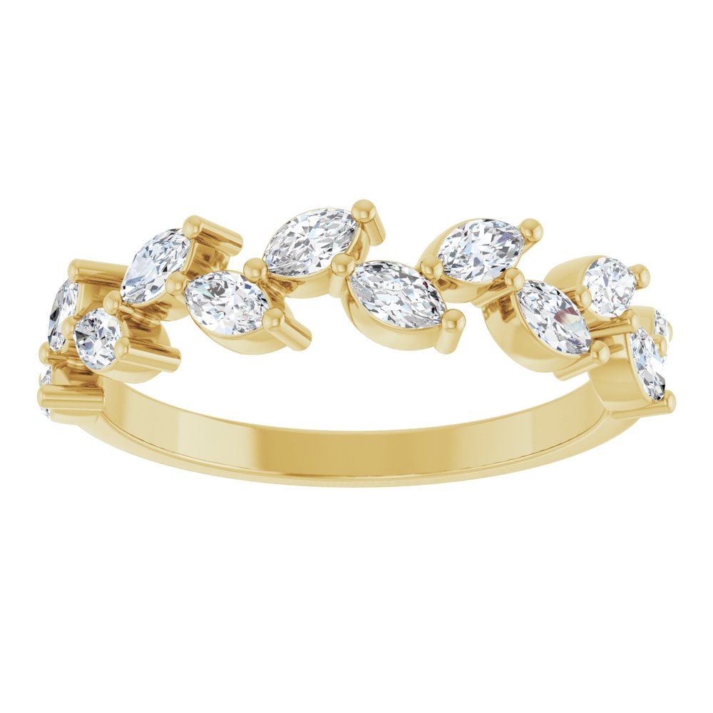 14K Yellow 5/8 CTW Natural Diamond Anniversary Band