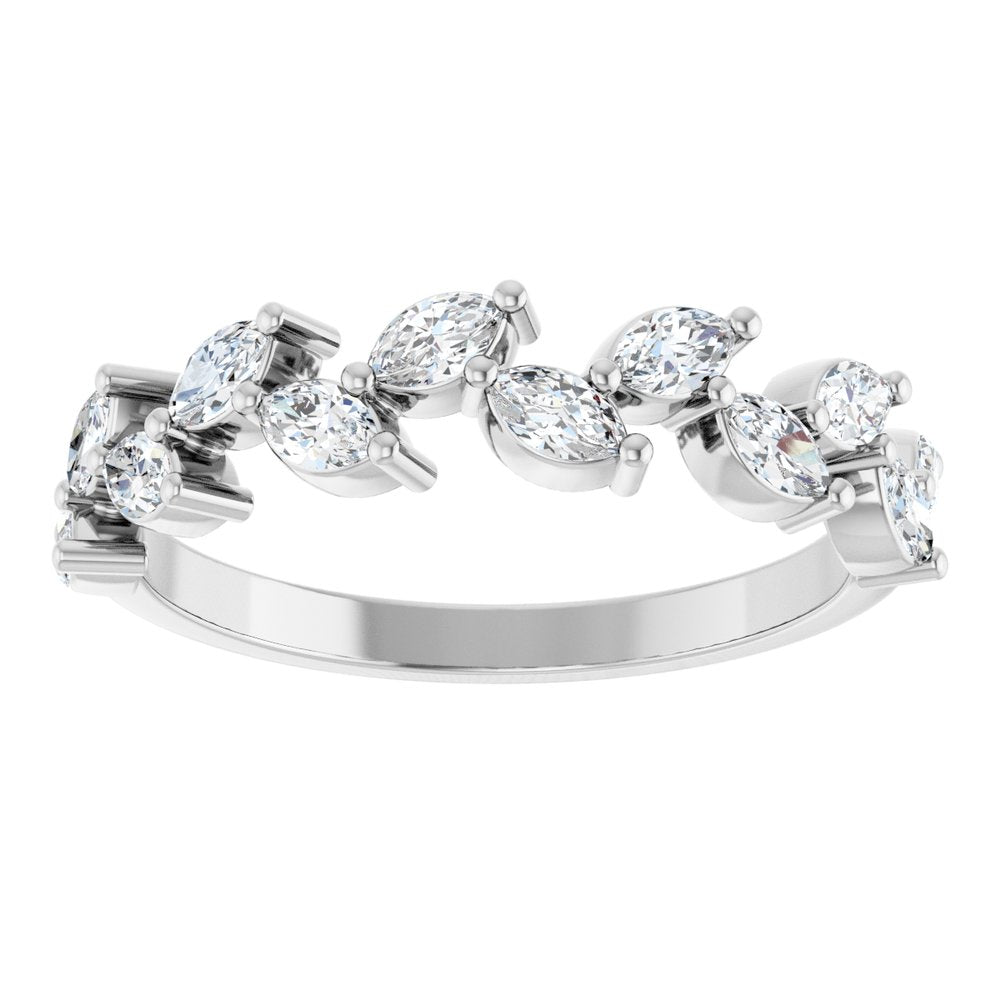 14K White Gold 5/8 CTW Lab-Grown Diamond Anniversary Band