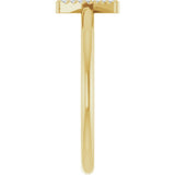 14K Yellow Gold .05 CTW Natural Diamond Initial K Ring