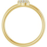 14K Yellow Gold .05 CTW Natural Diamond Initial S Ring