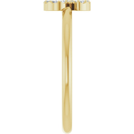 14K Yellow Gold .05 CTW Natural Diamond Initial S Ring
