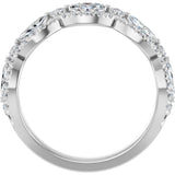 Platinum 1 CTW Natural Diamond Anniversary Ring