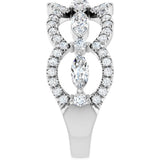 Platinum 1 CTW Natural Diamond Anniversary Ring