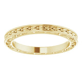 14K Yellow 2 mm Sculptural-Inspired Leaf Band