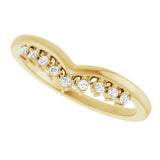 14K Yellow .08 CTW Natural Diamond Contour Band