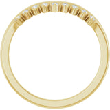 14K Yellow .08 CTW Natural Diamond Contour Band