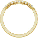 14K Yellow .08 CTW Natural Diamond Contour Band