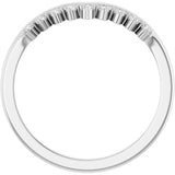 Platinum .08 CTW Natural Diamond Contour Band