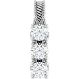 14K White Gold 5/8 CTW Lab-Grown Diamond Pendant