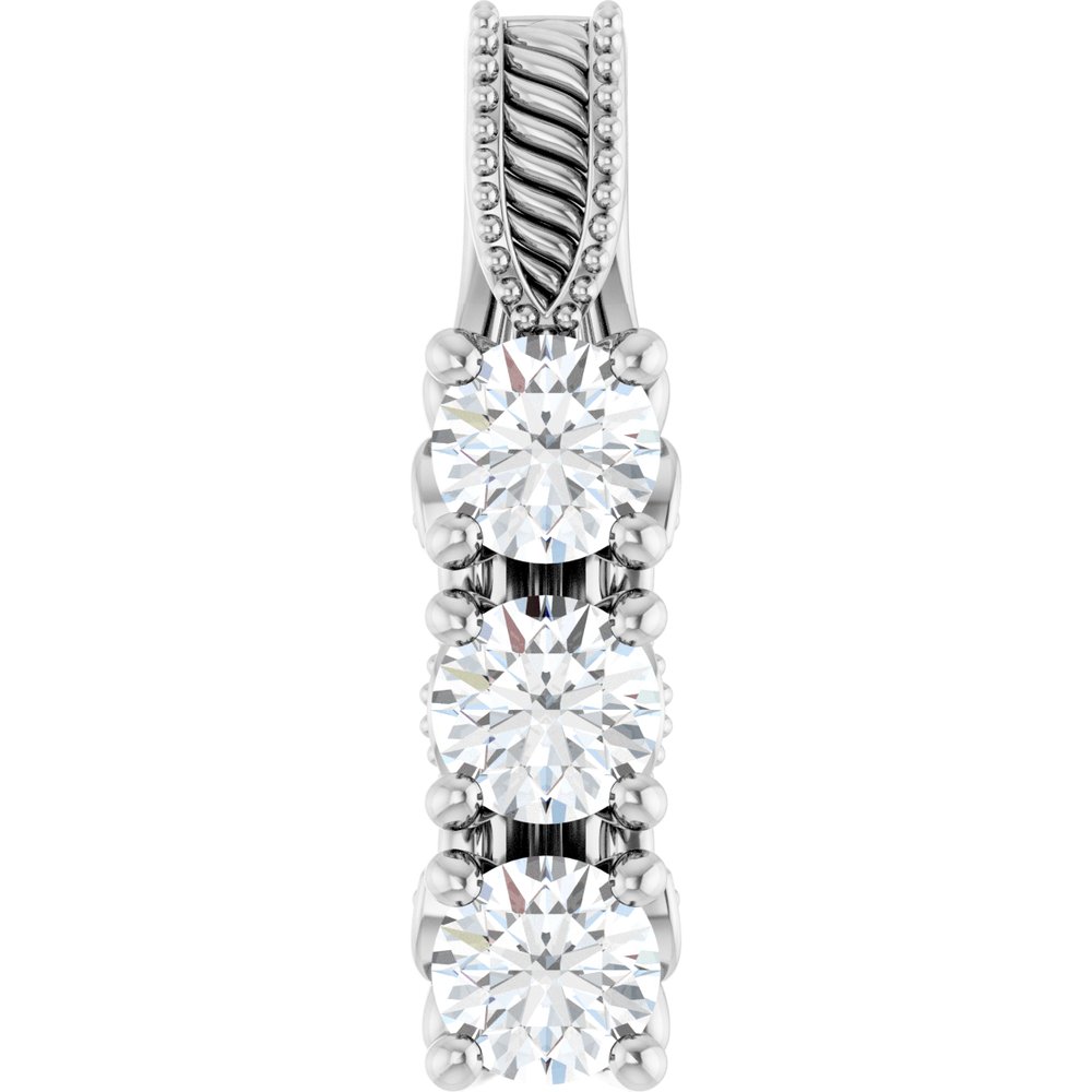14K White Gold 5/8 CTW Lab-Grown Diamond Pendant