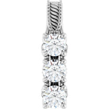 14K White Gold 5/8 CTW Lab-Grown Diamond Pendant