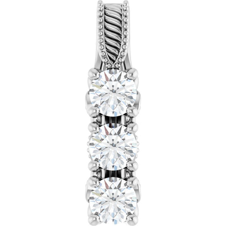 14K White Gold 5/8 CTW Lab-Grown Diamond Pendant