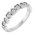 14K White .07 CTW Natural Diamond Anniversary Band