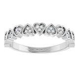 14K White .07 CTW Natural Diamond Anniversary Band