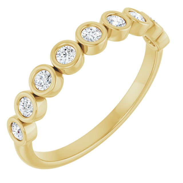 14K Yellow 1/4 CTW Natural Diamond Anniversary Band