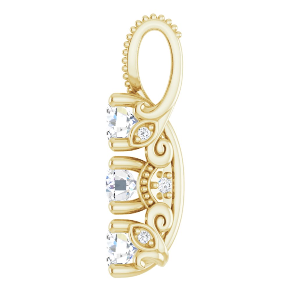 14K Yellow 5/8 CTW Lab-Grown Diamond Pendant