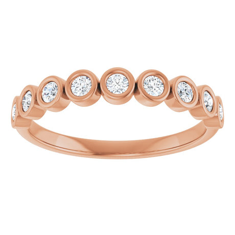 14K Rose Gold 1/4 CTW Natural Diamond Anniversary Band