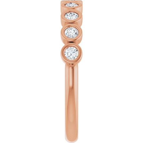 14K Rose Gold 1/4 CTW Natural Diamond Anniversary Band