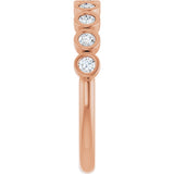 14K Rose Gold 1/4 CTW Natural Diamond Anniversary Band