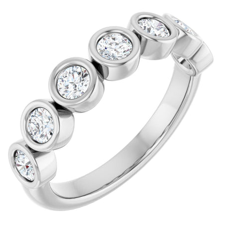 14K White Gold 5/8 CTW Natural Diamond Anniversary Band