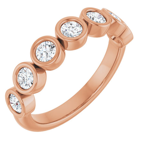 14K Rose Gold 5/8 CTW Natural Diamond Anniversary Band