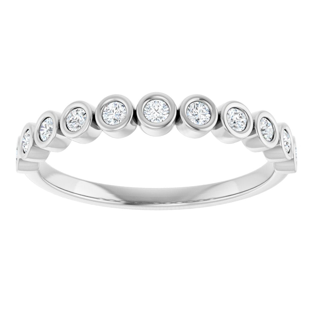 14K White 1/5 CTW Natural Diamond Anniversary Band