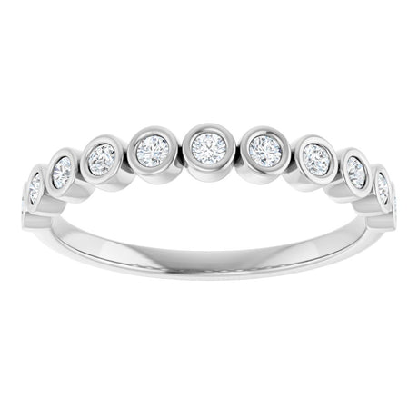 14K White 1/5 CTW Natural Diamond Anniversary Band