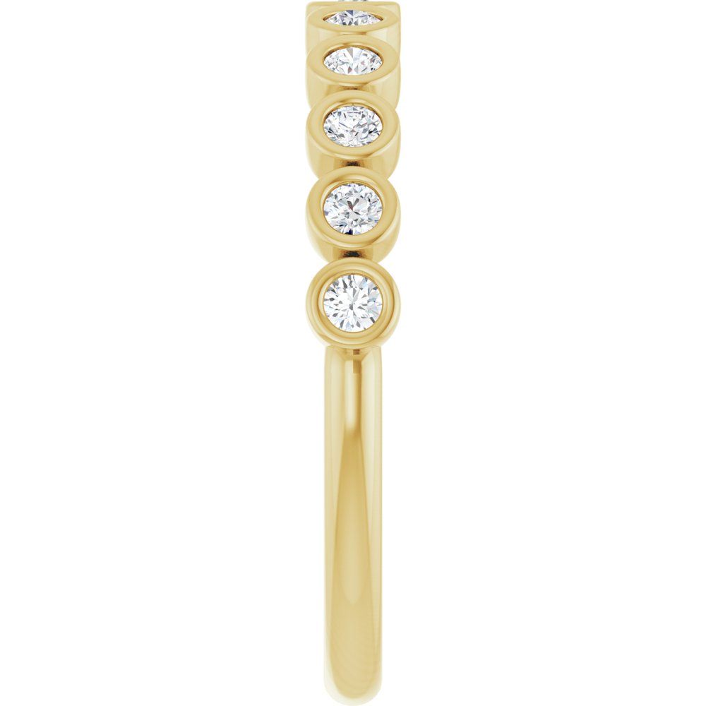 14K Yellow Gold 1/5 CTW Lab-Grown Diamond Anniversary Band