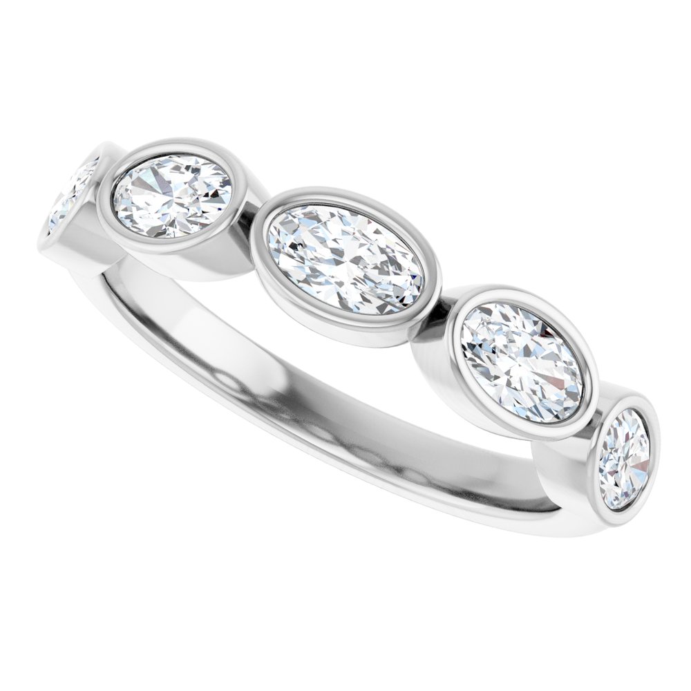 14K White Gold 1 1/4 CTW Natural Diamond Anniversary Band