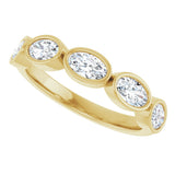 14K Yellow Gold 9/10 CTW Lab-Grown Diamond Anniversary Band
