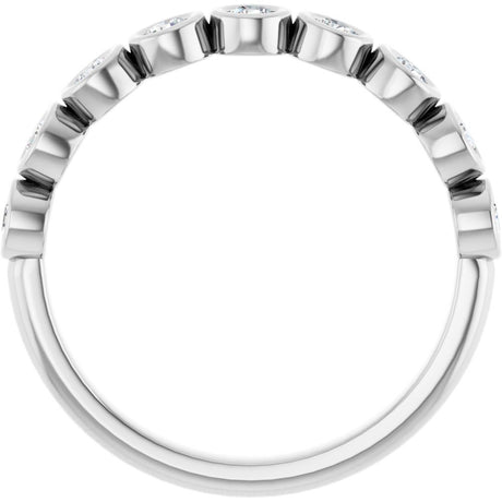 Platinum 1/2 CTW Natural Diamond Anniversary Band