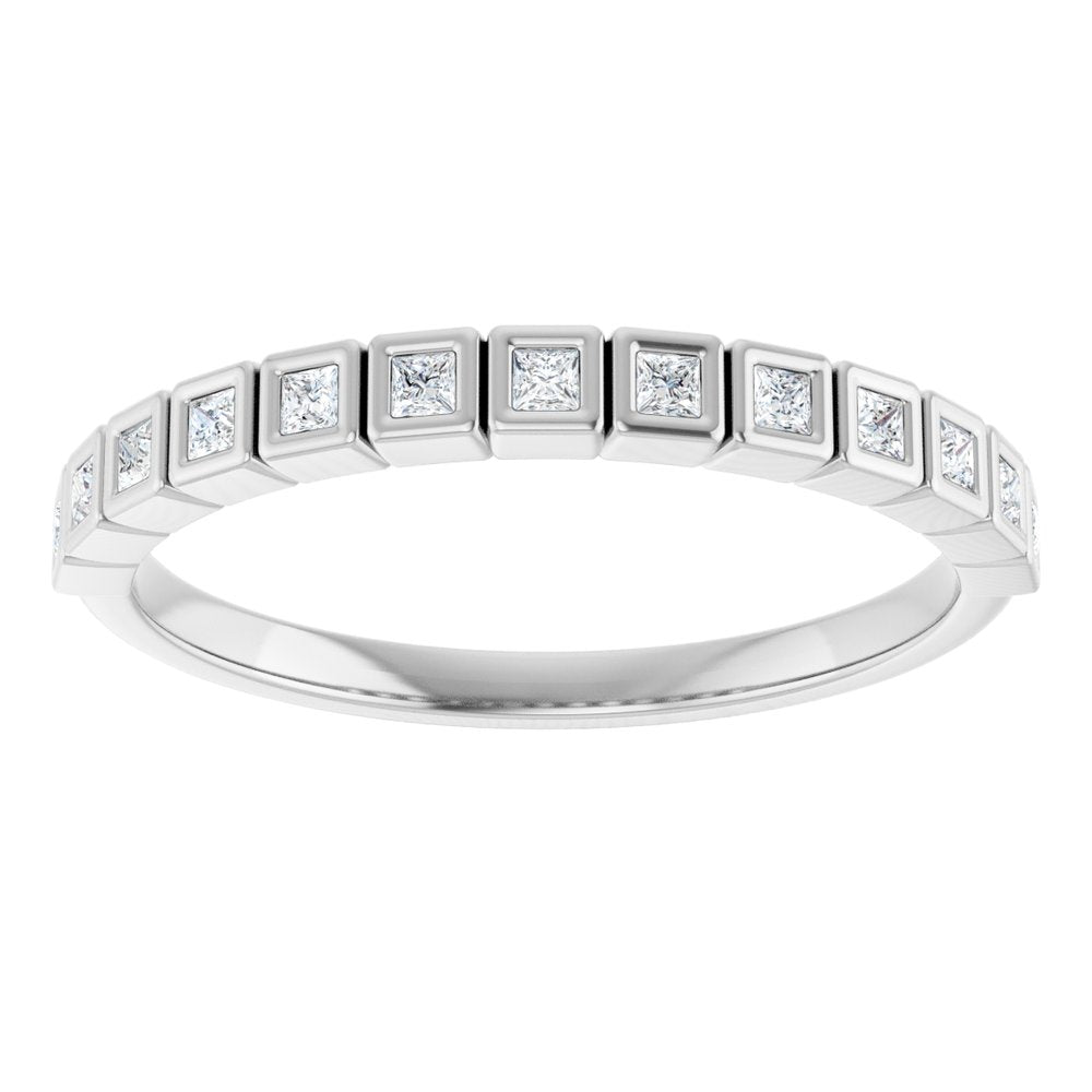 14K White 1/6 CTW Natural Diamond Anniversary Band