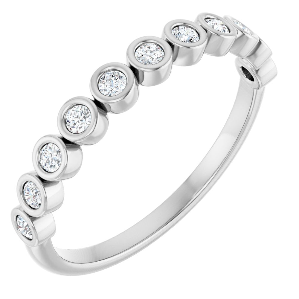 14K White Gold 1/5 CTW Lab-Grown Diamond Anniversary Band
