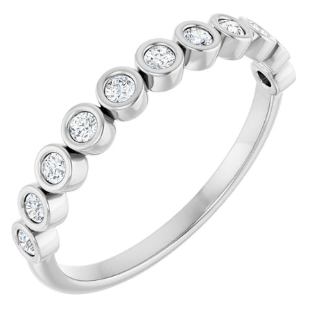 14K White Gold 1/5 CTW Lab-Grown Diamond Anniversary Band