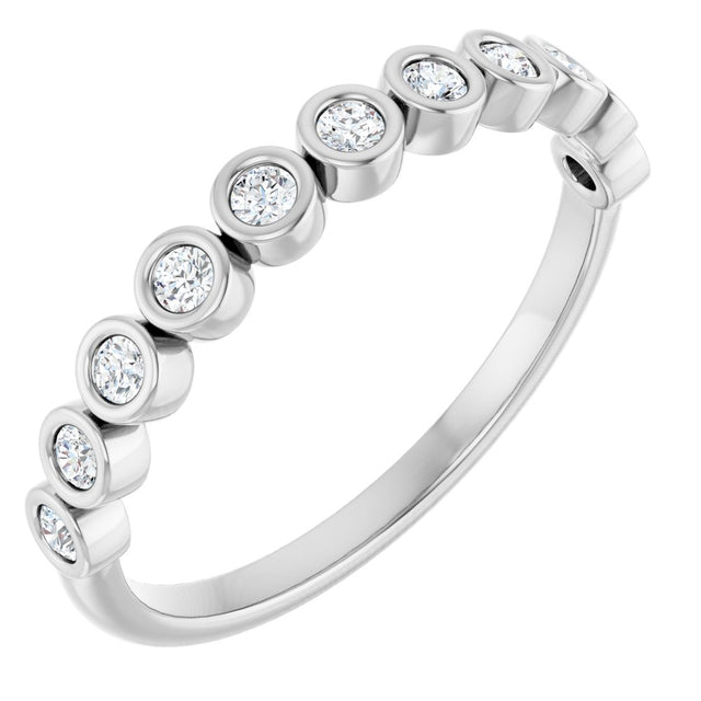 14K White Gold 1/5 CTW Lab-Grown Diamond Anniversary Band