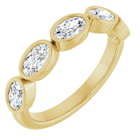 14K Yellow Gold 9/10 CTW Lab-Grown Diamond Anniversary Band