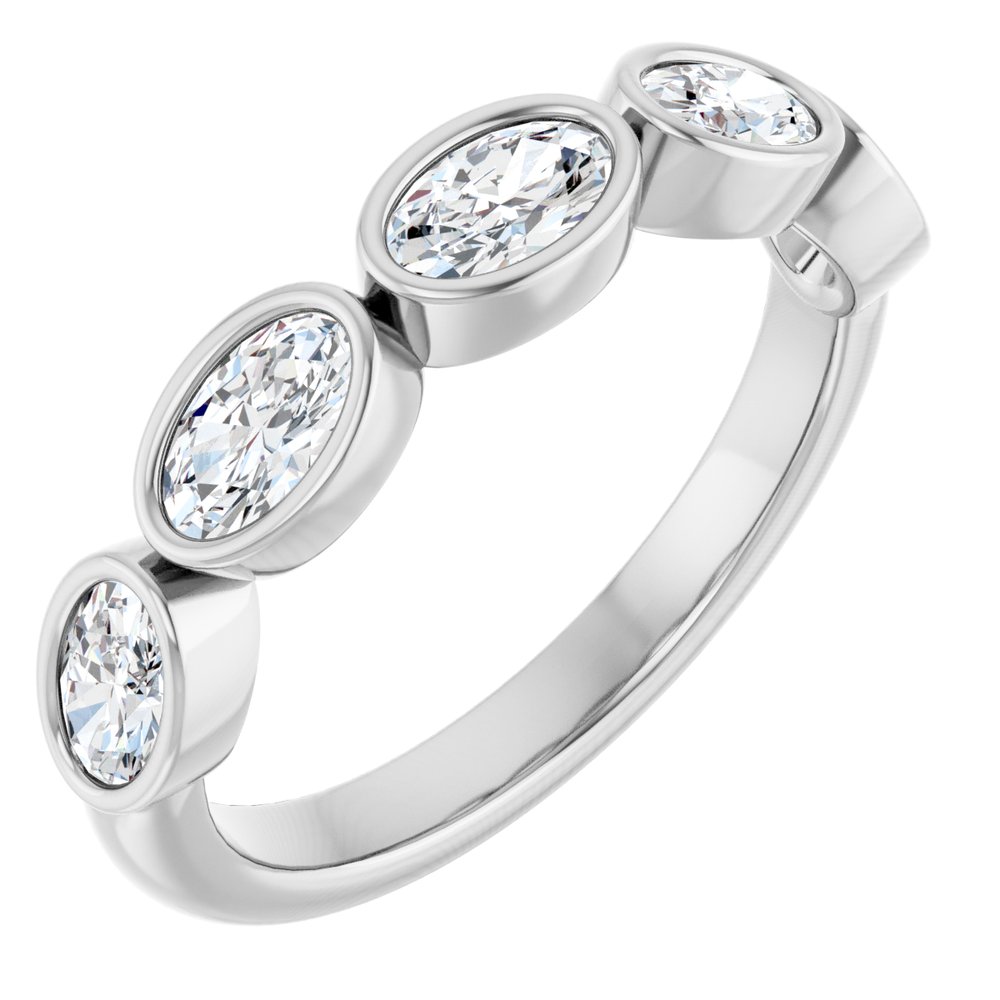 14K White Gold 1 1/4 CTW Natural Diamond Anniversary Band