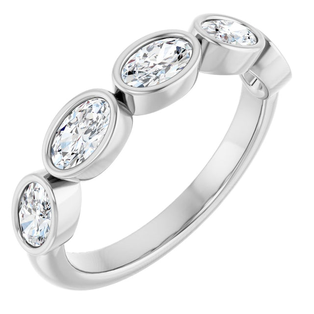 14K White Gold 1 1/4 CTW Natural Diamond Anniversary Band