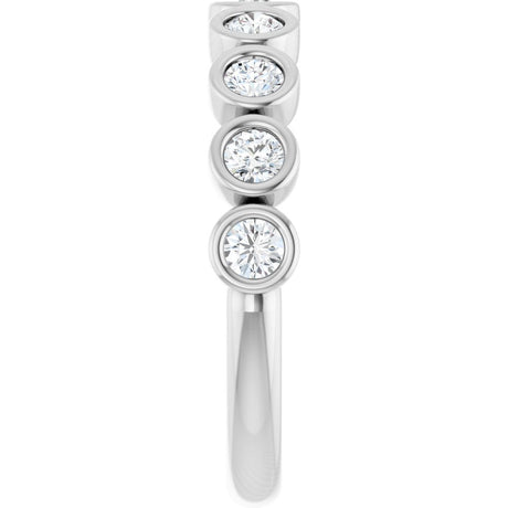 14K White Gold 1/2 CTW Natural Diamond Anniversary Band