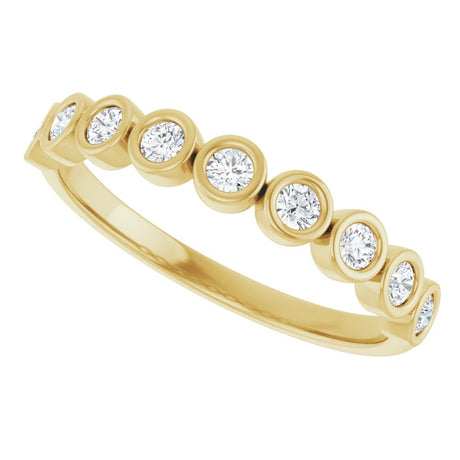 14K Yellow 1/4 CTW Natural Diamond Anniversary Band